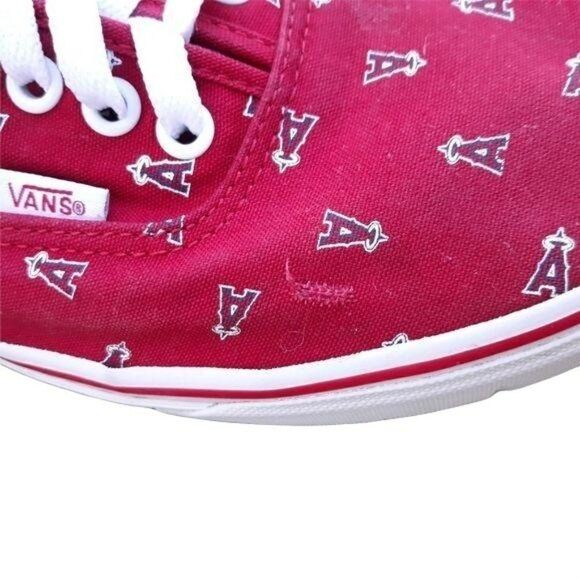 Vans MLB Los Angeles Angle's Red A Halo Low Top Sneakers Womens Sz 11.5 Mens 10 - Picture 4 of 11
